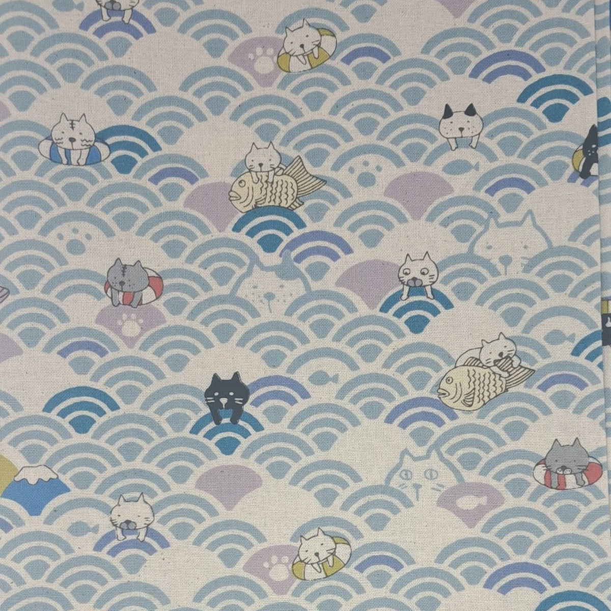 Japanese Cat Print Linseed Eye Pillow | Optional Lavender