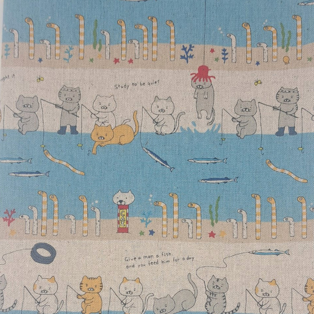 Japanese Cat Print Linseed Eye Pillow | Optional Lavender