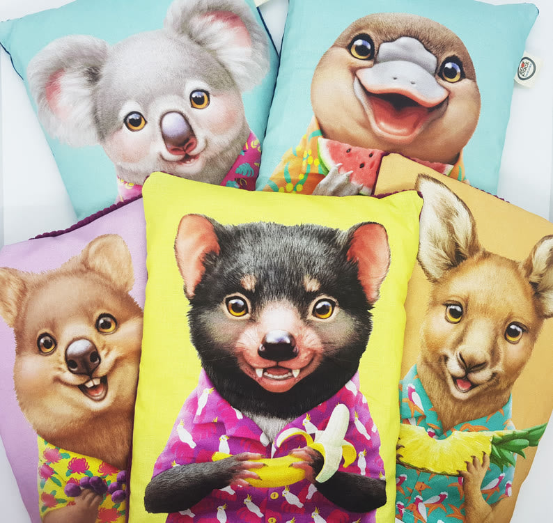 Aussie Furry Friends kids heat packs in koala, quokka and kangaroo designs with removable covers